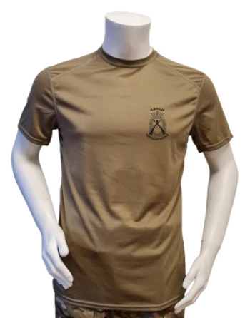 XGO T-shirt, TAN-499 med Hærens Sergentskole, tryk på bryst