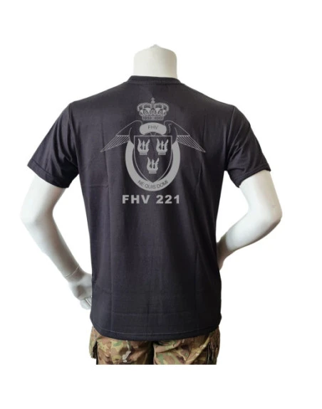 Lancer T-shirt, Sort med FHV 221, tryk på bryst