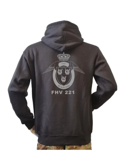 Lancer - Hoodie, Sort med FHV 221 tryk på ryg