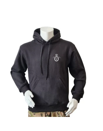 Lancer - Hoodie, Sort med Flyverhjemmeværnet tryk på ryg