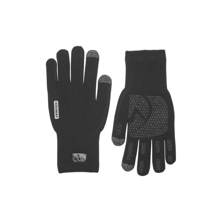 SealSkinz - ANMER, Vandtæt strikhandske med grip, sort