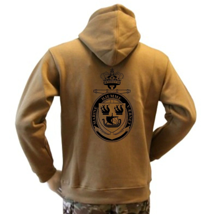 Lancer Hoodie, Coyote med Marinehjemmeværnet tryk på ryg