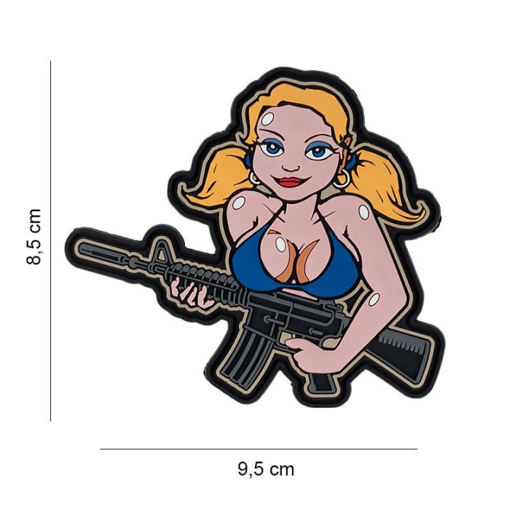 Tactical girl blonde hair, 3D Patch