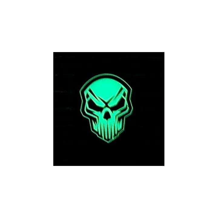 Angry Skull, Selvlysende 3D PVC Patch