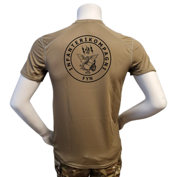 XGO - T-shirt, TAN-499 med Infanterikompagni Fyn, tryk på bryst