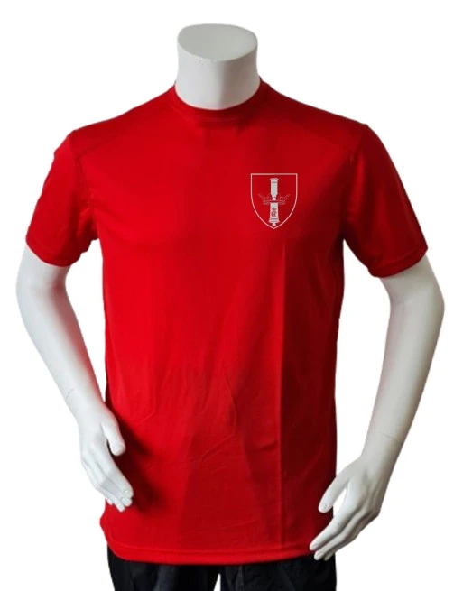 Lancer Løbetrøje med Danske Artilleriregiment - reflekstryk, Rød