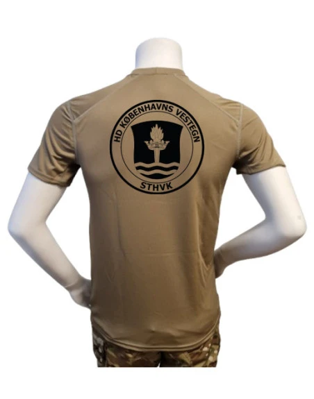 XGO - T-shirt, TAN-499 med STKMP KBH VESTEGN tryk på bryst