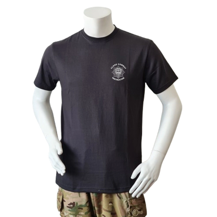 LANCER - T-shirt, Sort, med Livgarden "Close Combat Instructor" tryk på bryst og ryg