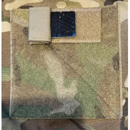 IR Patch, på velcro med cover, Khaki