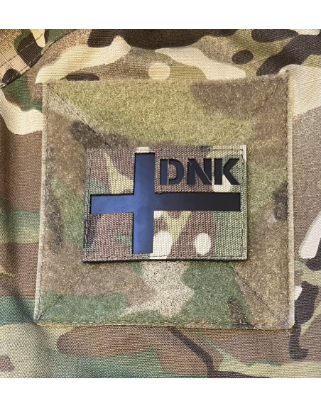 LANCER - IR Dannebrog DNK, Lasercut MultiCam på velcro