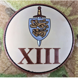 XIII BTN/Slesvigske Fodregiment, FELT, Rundt PVC mærke på velcro
