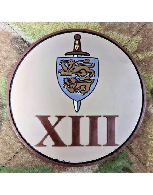 XIII BTN/Slesvigske Fodregiment, Felt, Rundt PVC mærke på velcro