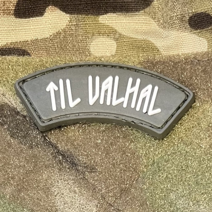 LANCER - TIL VALHAL Patch, PVC buet, oliven/hvid
