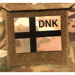 IR Dannebrog DNK på Velcro, MultiCam Print