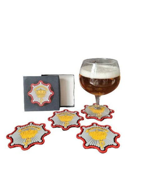 4 stk. PVC Bordskåner, Den Kongelige Livgarde, udskåret