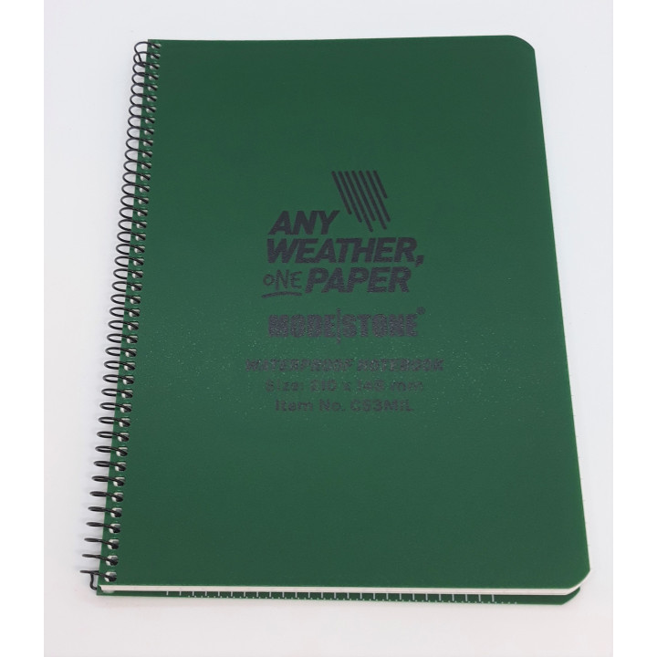 Modestone - Waterproof Taktisk Notebook, A5