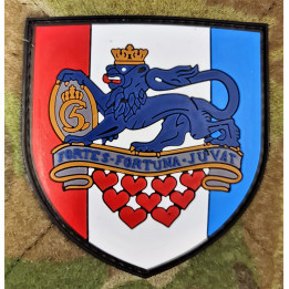 Jydske Dragonregiment, skjold, PVC mærke på velcro