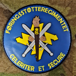 Føringsstøtteregimentet, rundt PVC mærke på velcro