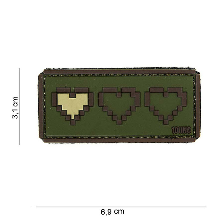 Patch 3D PVC Last life green #14015