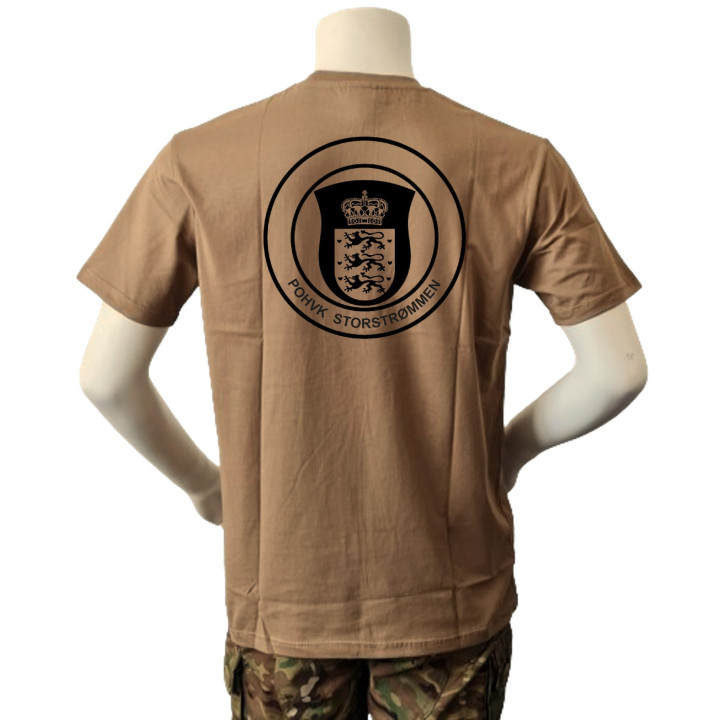 LANCER - T-shirt, MTS-Khaki m. POHVK STORSTRØMMENs Enhedsmærke