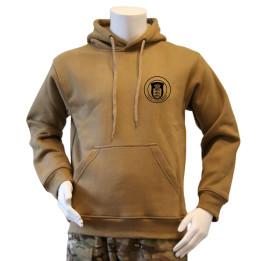LANCER - Hoodie m. POHVK STORSTRØMMENs Enhedsmærke, Coyote