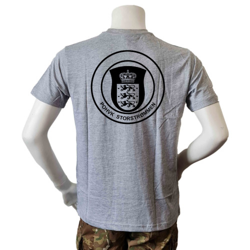 LANCER - T-shirt, m. POHVK STORSTRØMMENs Enhedsmærke, Grå