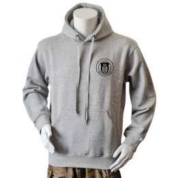 Lancer Hoodie med POHVK Storstrømmen, tryk på ryg, Grå