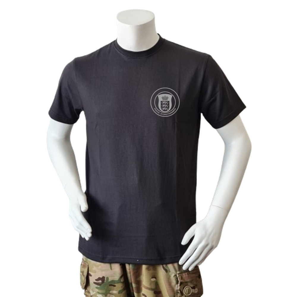 LANCER - T-shirt, Sort m. POHVK Storstrømmen, tryk på bryst