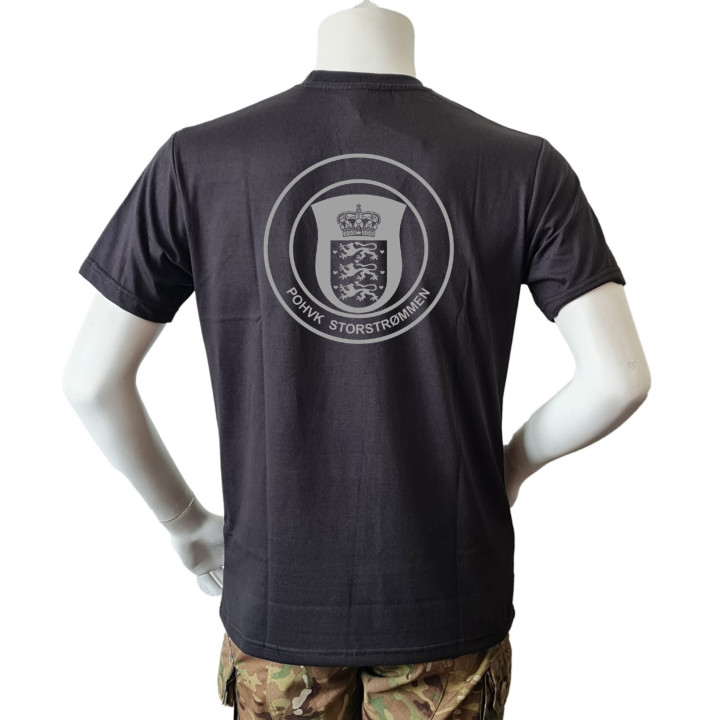 LANCER - T-shirt, Sort m. POHVK Storstrømmen, tryk på bryst