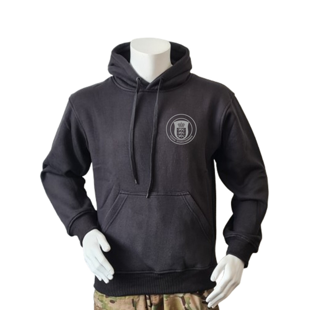 Lancer - Hoodie med POHVK Storstrømmen, tryk på ryg, Sort