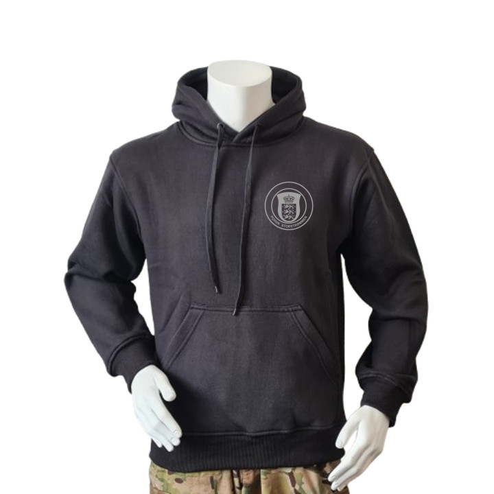 Lancer - Hoodie med POHVK Storstrømmen, tryk på ryg, Sort