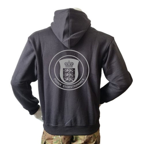 Lancer - Hoodie med POHVK Storstrømmen, tryk på ryg, Sort