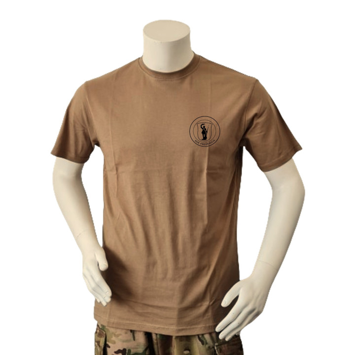 LANCER - T-shirt, MTS-Khaki m. HVK Fredericia, tryk på bryst