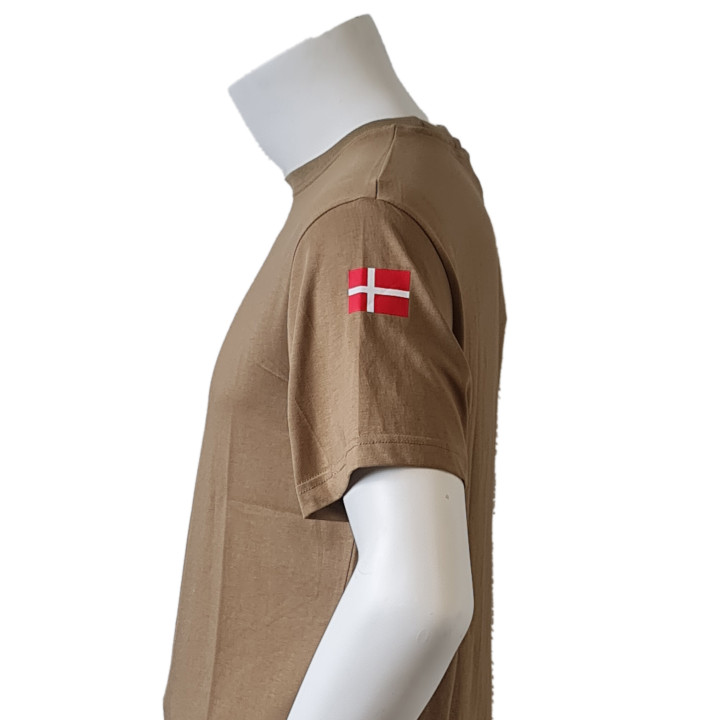 LANCER - T-shirt, MTS-Khaki m. HVK Fredericia, tryk på bryst
