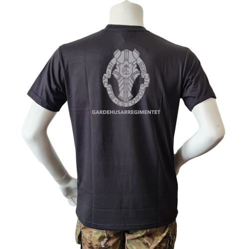 LANCER - T-shirt, Sort m. Gardehusarregimentets Regimentsmærke