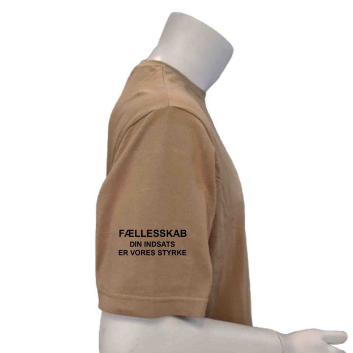 XGO - T-shirt, TAN-499 med HVK Fredericia, tryk på bryst
