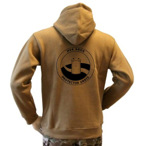 LANCER - Hoodie, Coyote m. HVK AROS, tryk på ryg