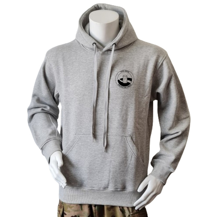 Lancer Hoodie, Grå med HVK AROS, tryk på ryg