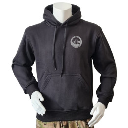 Lancer - Hoodie, sort med HVK AROS, tryk på ryg