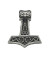 Thors Hammer, Vedhæng, Rhodineret Sterling Sølv Oxyderet (21 x 24 mm)