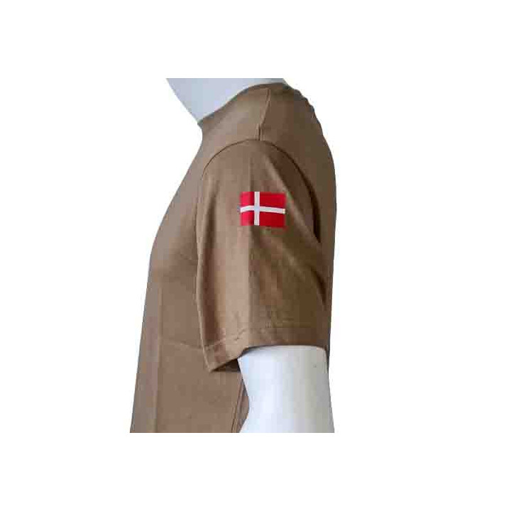 LANCER - T-shirt, MTS-Khaki m. HVK Aros, tryk på bryst