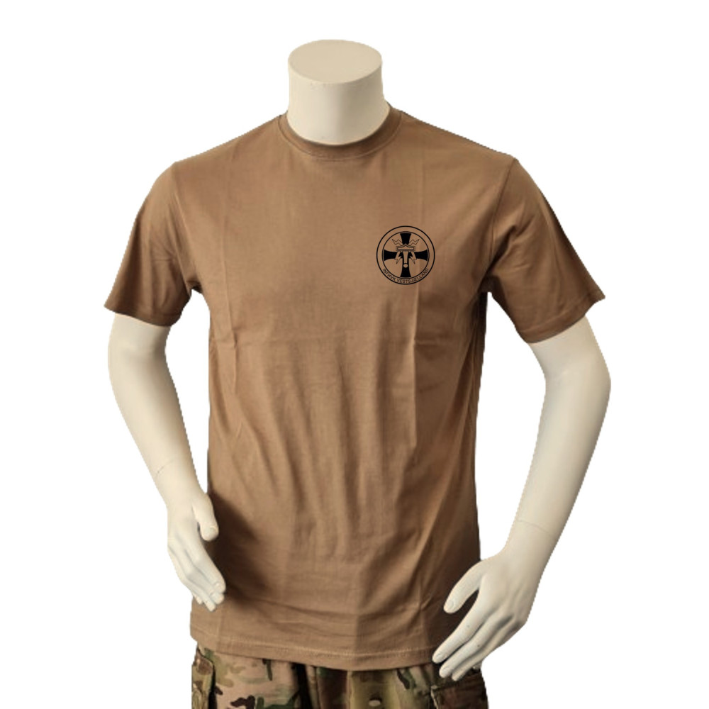 LANCER - T-shirt, MTS-Khaki med INFHVK Vestsjælland, tryk på bryst
