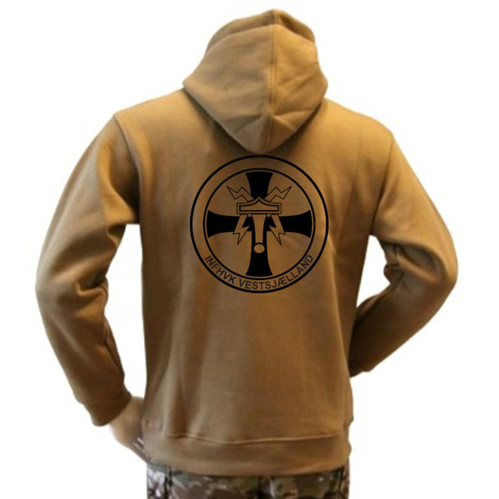 LANCER - Hoodie, Coyote med INFHVK Vestsjælland, tryk på ryg