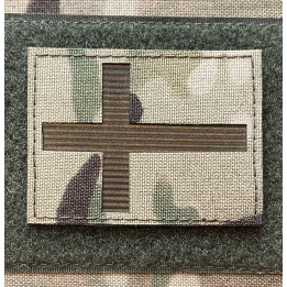 LANCER - Dannebrog, Laser Cut MultiCam på velcro