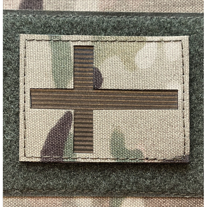 LANCER - Dannebrog, Laser Cut MultiCam på velcro