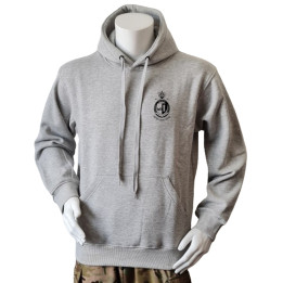 LANCER - Hoodie, Grå m. MHV 904 Lyø, tryk på ryg