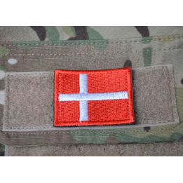 Danish Flag, small with Velcro, Red/white
