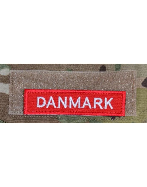 DANMARK - Rød/hvid på velcro