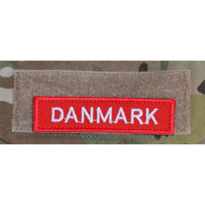DANMARK - Rød/hvid på velcro
