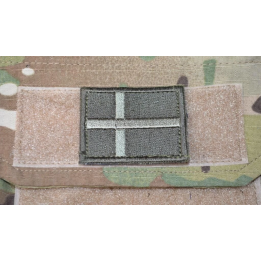 Dannebrog, small with Velcro, Green/olive